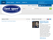 Tablet Screenshot of classic-apparel.com